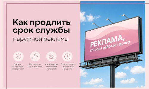Как продлить срок службы наружной рекламы в  Устях-Куте